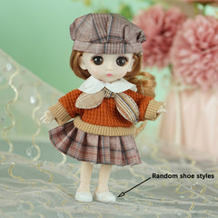 Adorable Pink Doll for Girls with Removable Clothes PVC Material