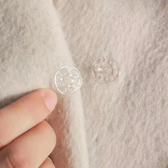 150 Round Transparent Snap Buttons for Clothing DIY