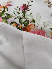 Men's Flower Print Casual Button Up Long Sleeve Shirt Spring Summer Autumn Tops