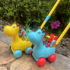 Yellow Kids' Push Toy Car with Rotating Gears - Perfect Gift for Kids