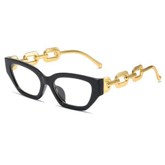 Y2K Vintage Cat Eye Glasses Frame Leopard Clear Lens Eyewear