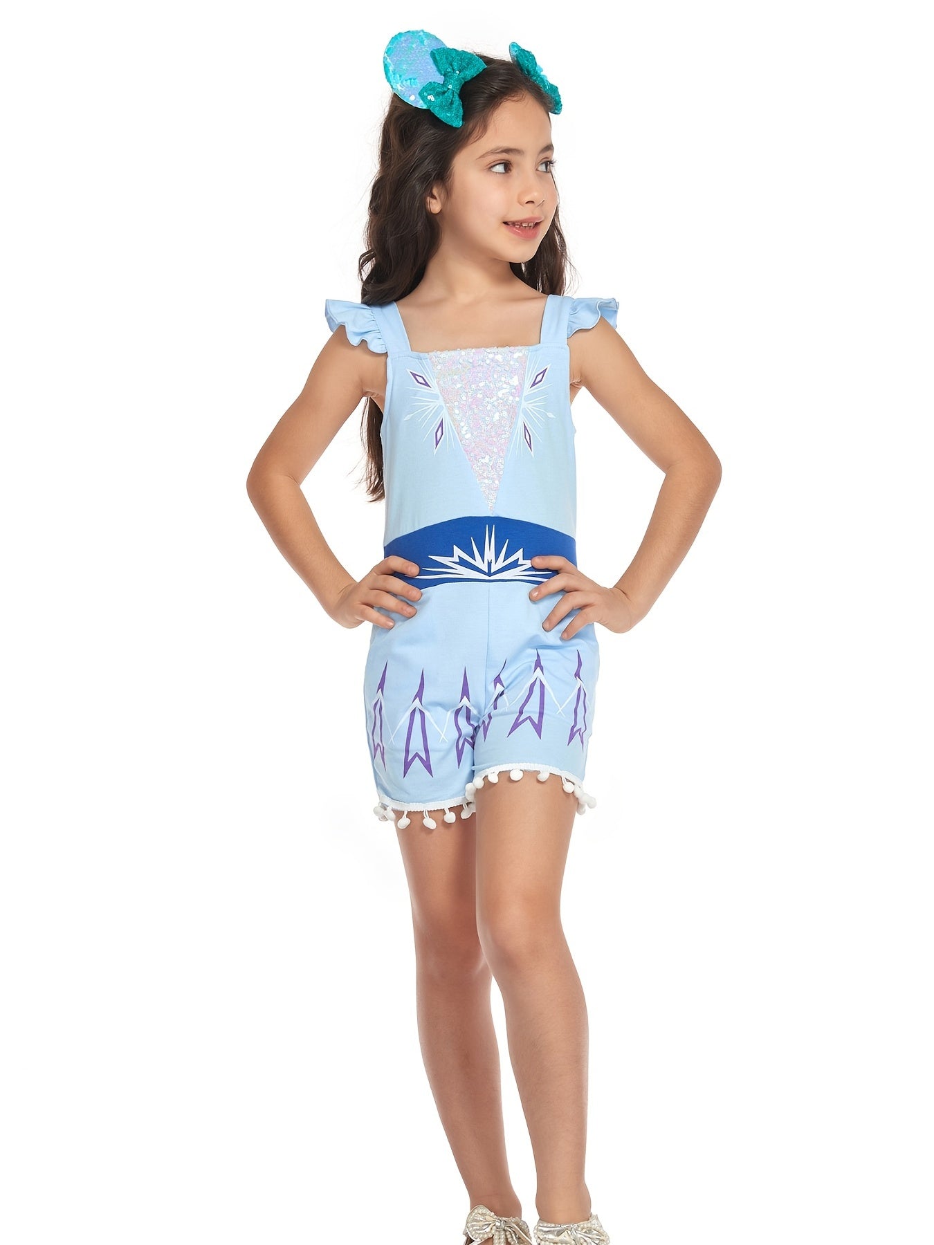 Girls Princess Jumper Charm Jumpsuit Carnival Costume Romper