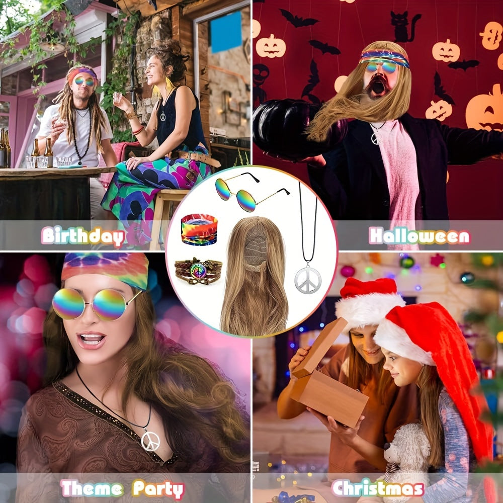 70s Hippie Clothing Set Role playing Party Costumes Halloween Party Decors