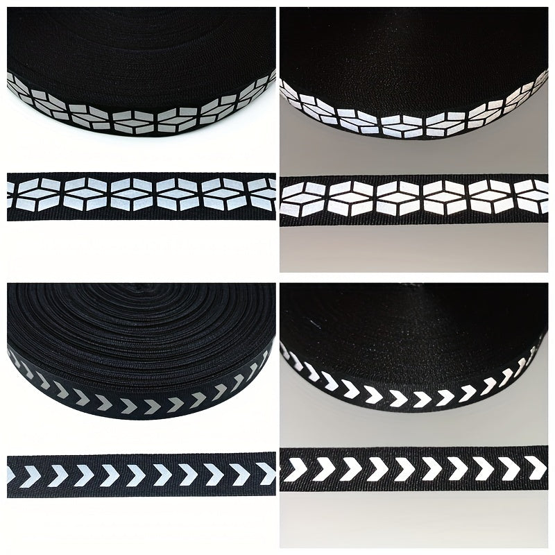 Grosgrain Reflective Ribbon 2 Yards Roll For DIY Crafts Sewing