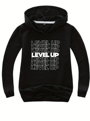 LEVEL UP Boys Hooded Sweatshirt Spring Fall Kids Clothing