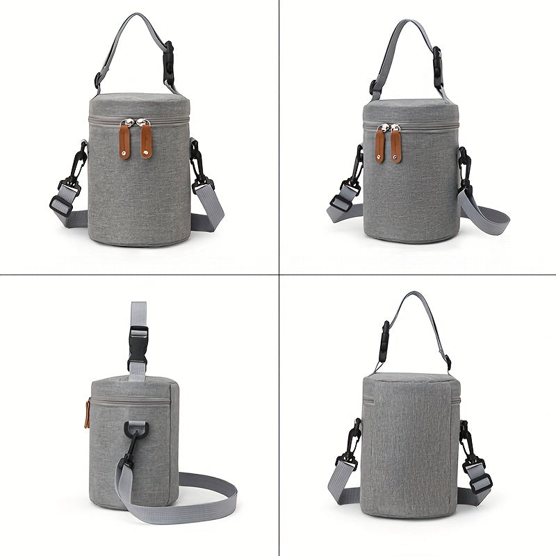 Grey Insulated Breastmilk Cooler Bag for Nursing Moms