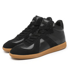EXSHERO Men's Leather Skate Shoes Casual Sneakers