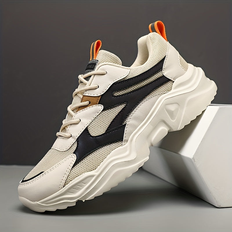 Men's Breathable Mesh Chunky Sneakers for Jogging Gym
