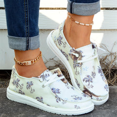 Women's Coconut Tree Boat Shoes Slip On Walking Shoes