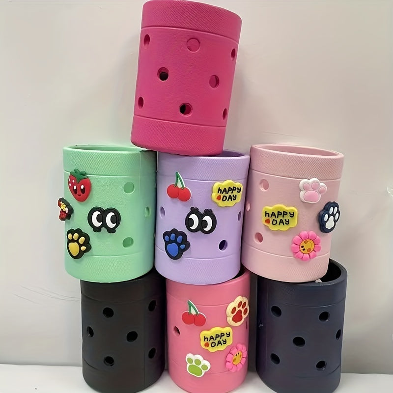 Cartoon Cup Drink Holder For Bogg Bag - Lightweight Silicone Beach Bag Accessory