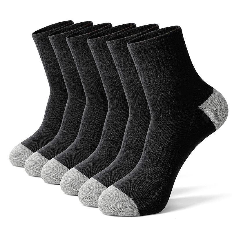 6 Pairs Colorblock Sports Socks for Women