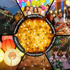 10pcs Multicolor LED Balloon Light Rainbow Mini Ball Light For Party Event