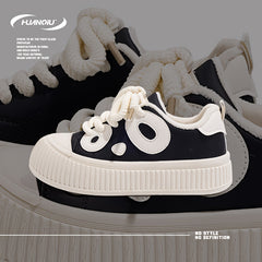 Women's Panda Pattern Platform Sneakers