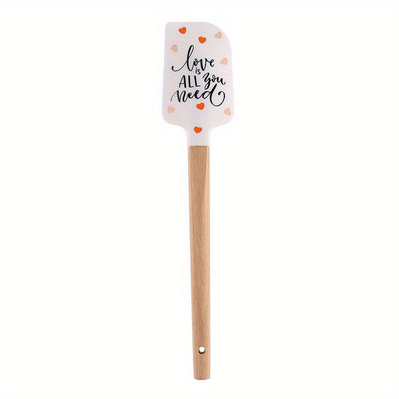 Easter Bunny Silicone Spatula Wood Handle Cake Cream Icing Scraping