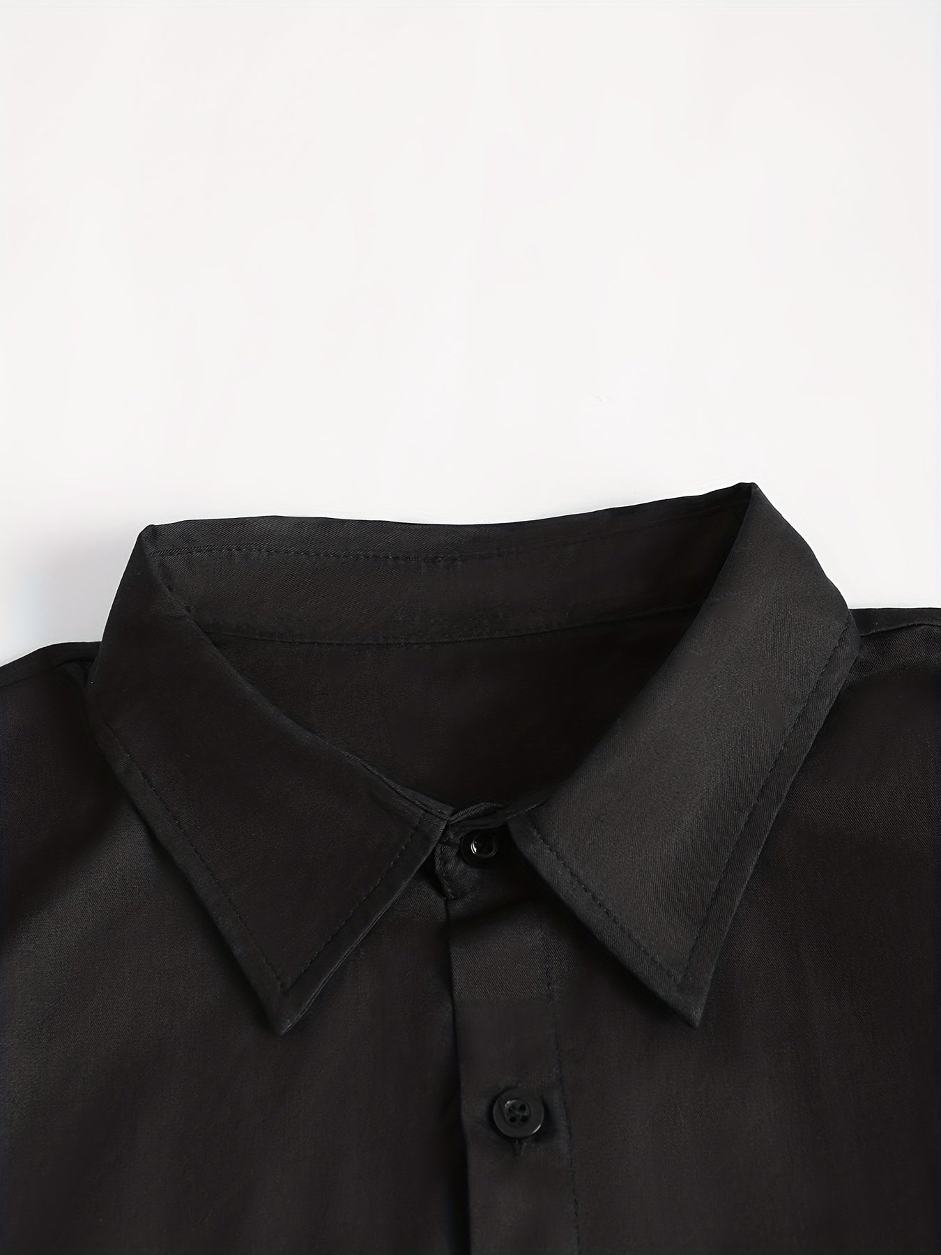 Men's Lapel Solid 4998 Graphic Button Down Shirts Top Blouse