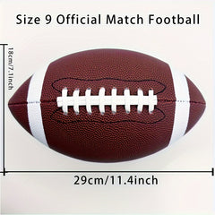 Size 3 6 9 PU Leather American Football Training Ball