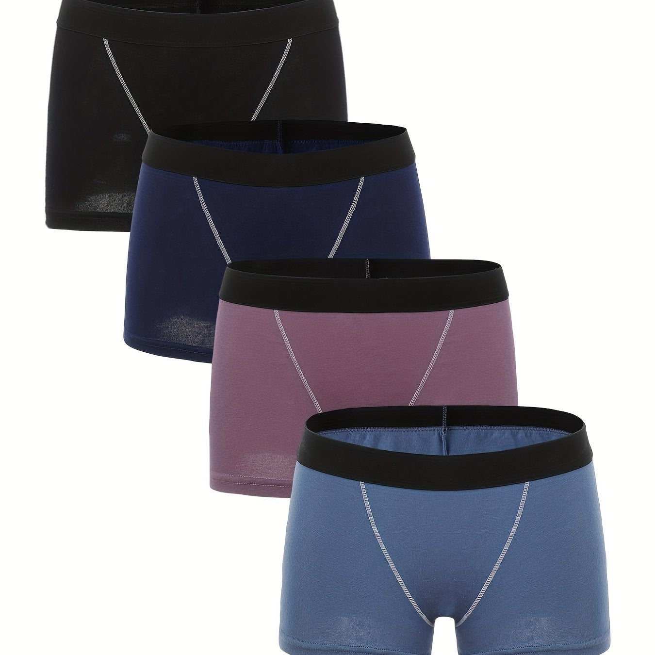 4 Pcs Boyshort Panties for Women Breathable & Stretchy Underwear