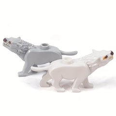 5pcs Glow in the Dark Wolf King Blocks Set Anime Farm Decor DIY Animal Park Kit