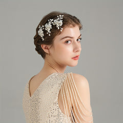 Pearl Rhinestone Hairpin Bridal Jewelry