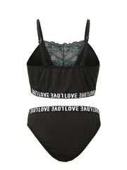 Lace Jacquard Lingerie Set