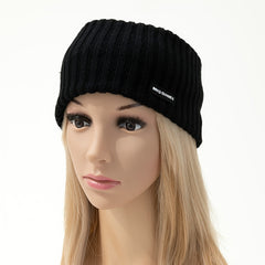 Knitted Beanie Elastic Headband Unisex Warm Hat Neck Warmer Infinity Scarf