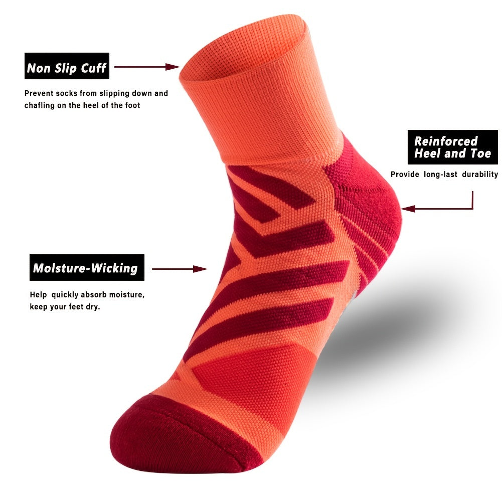 Men's Athletic Cotton Socks with Arch Support Breathable Cushioned for Running