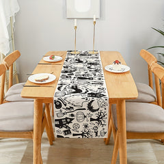 Halloween Table Runner Scary Holiday Dining Decor