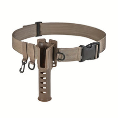 Portable Plastic Fishing Pole Insertion Belt With Rod Rack