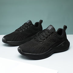 Women's Breathable Knitted Low Top Sneakers Lightweight Soft Sole Running Shoes