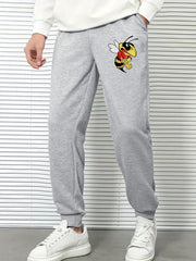 Men's Bee Sports Pants Drawstring Jogging Trousers