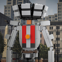 Mecha Toilet Cartoon Figure Block Model MOC Red Accents Perfect Gift for Fans