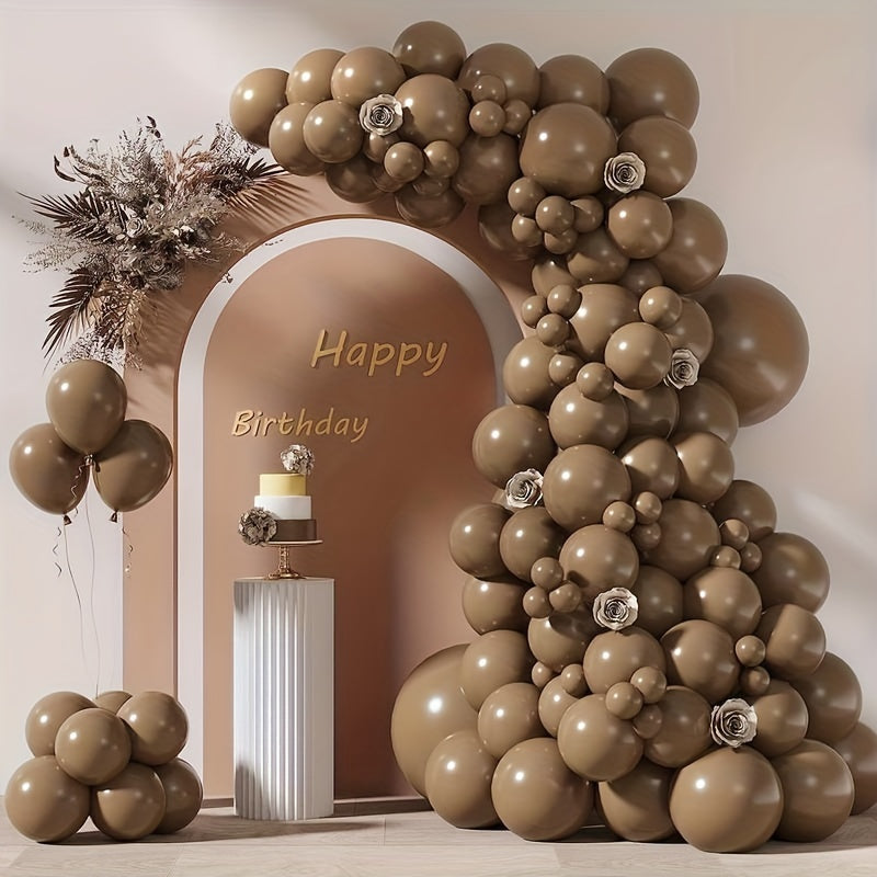 22pcs 25.4cm Brown Matte Thickened Latex Balloon Wedding Party Decoration