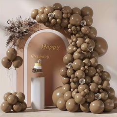 22pcs 25.4cm Brown Matte Thickened Latex Balloon Wedding Party Decoration