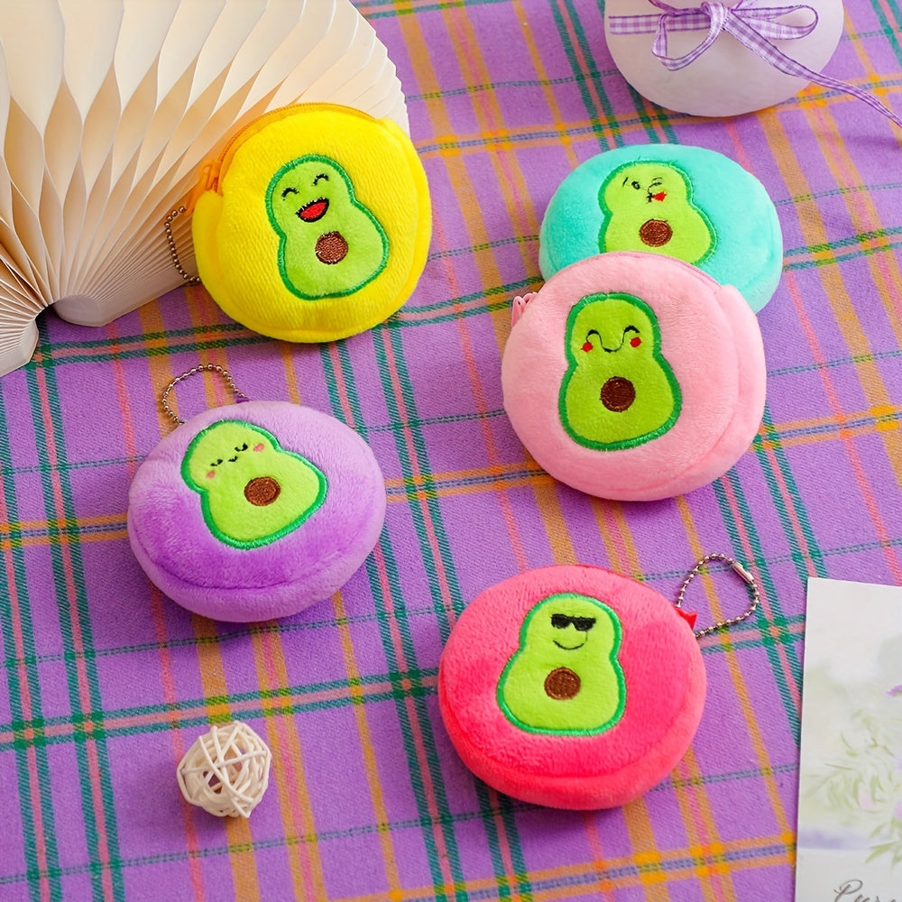 Children's Avocado Plush Coin Purse School Bag Pendant