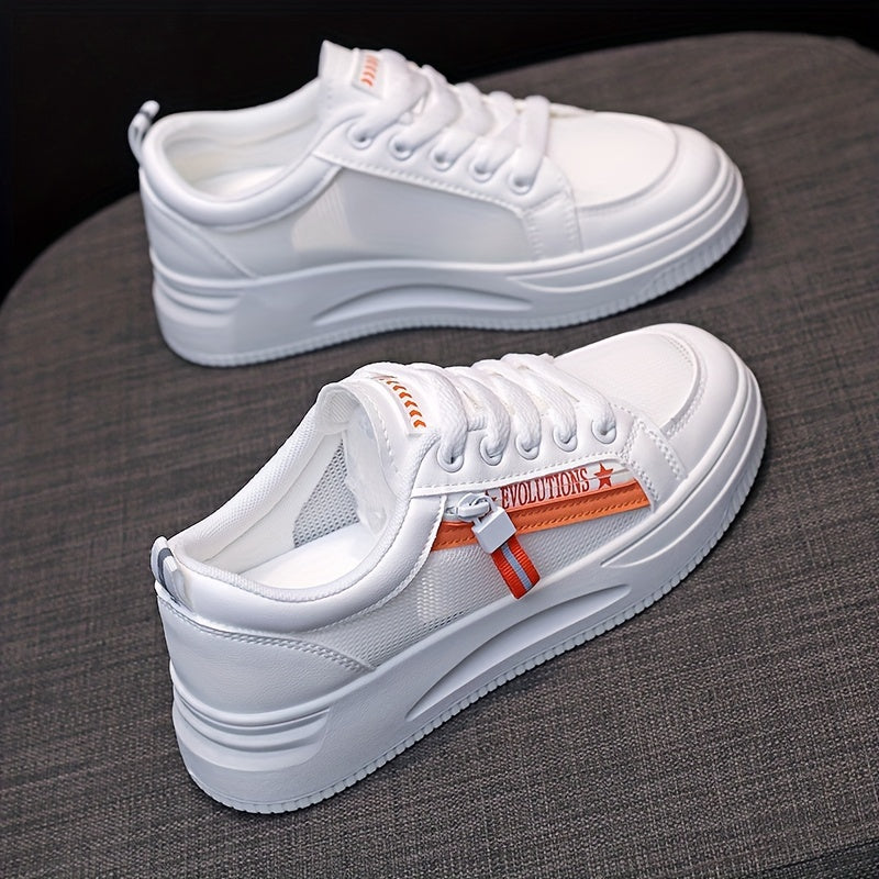 Women's Letter Graphic Lace Up Sneakers Flatform Shoes
