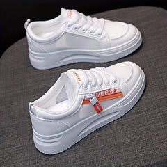 Women's Letter Graphic Lace Up Sneakers Flatform Shoes