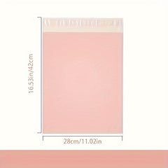 100pcs Waterproof Packaging Bags Small & Large Size Express Garment Bags Pink