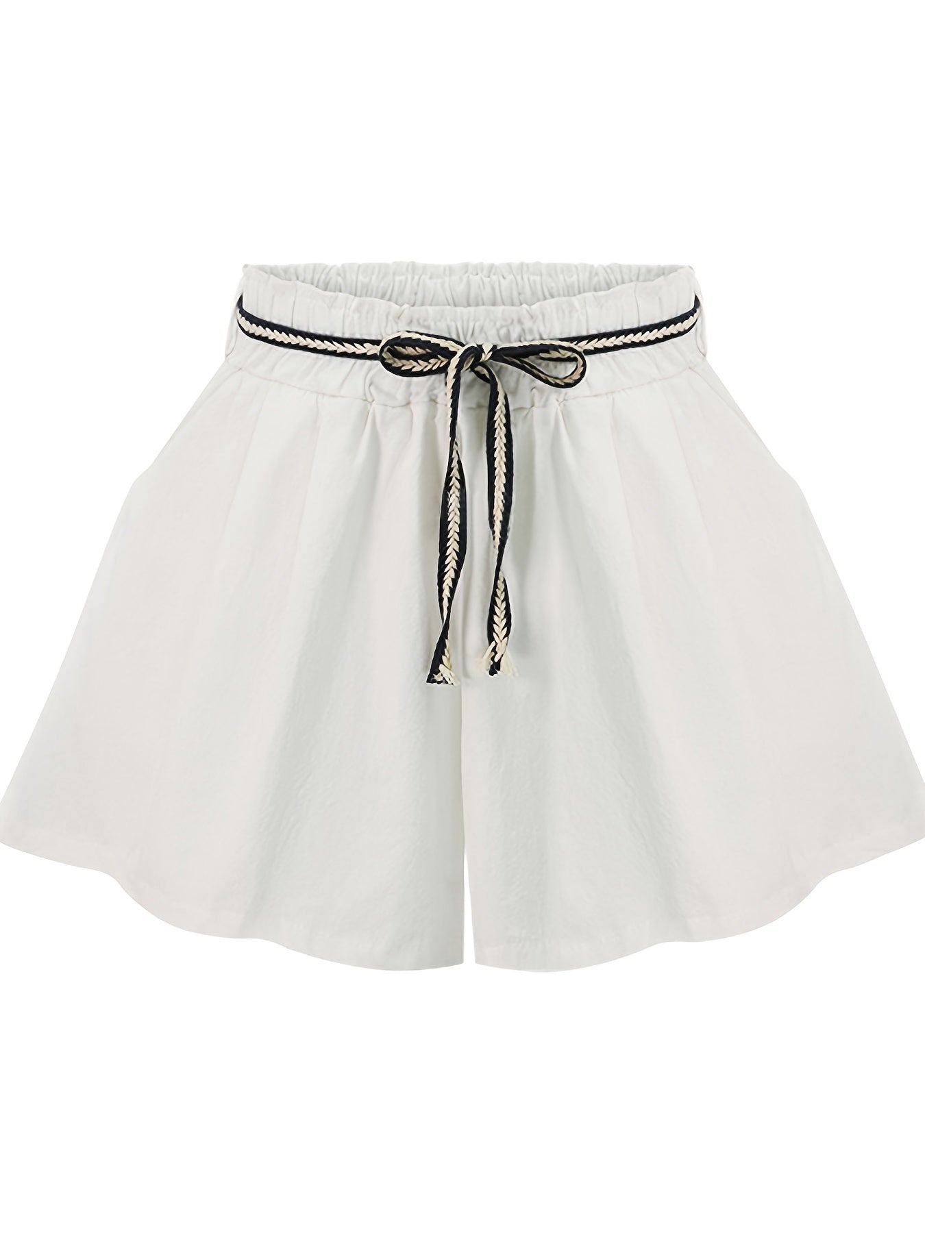 Wide Leg Shorts Casual Tie Waist Summer Shorts Women's Clothing