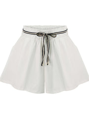 Wide Leg Shorts Casual Tie Waist Summer Shorts Women's Clothing