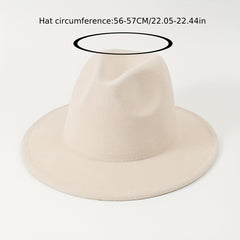 Y2K Wide Brim Jazz Hat Candy Fedora Cap Cowboy Cowgirl Felt Hats