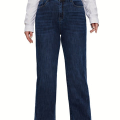 Button Fly Wide Leg Jeans