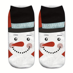 5 Pairs Cartoon Print Socks Women's Stockings & Hosiery