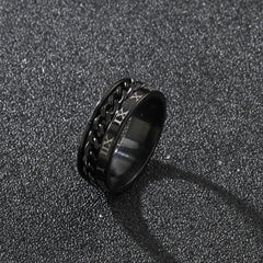Men's Rotatable Roman Numeral Band Ring