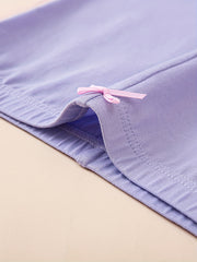 5pcs Girl's Cotton Boxer Briefs Bowknot Elastic Waist Shorts