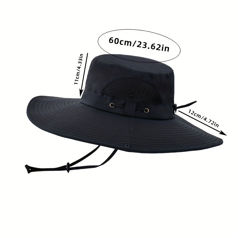 Mens Sports Sun Protection Hat Breathable Fisherman Hat for Outdoor Fishing