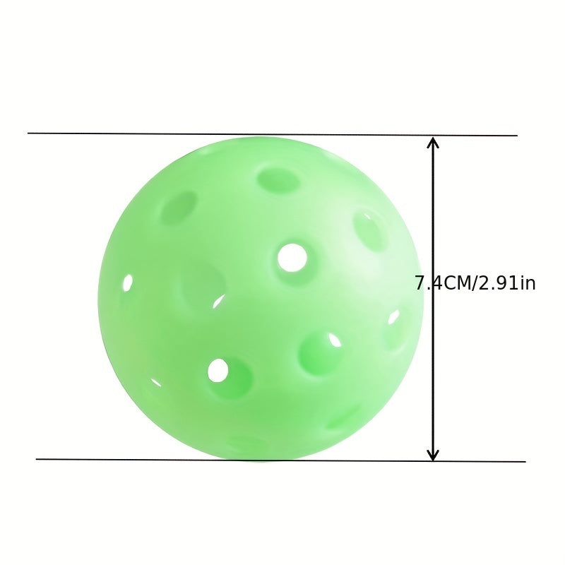 5pcs Glow in the Dark Pickleball Balls for Indoor and Outdoor Play