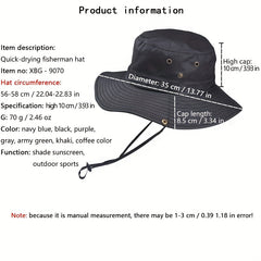 Men's Outdoor Folding Sun Hat Quick Drying Fisherman Cap