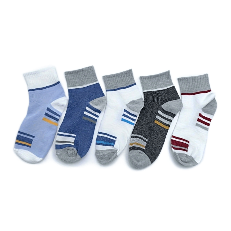 Men's Block Crew Socks Breathable Comfy Casual Unisex Socks Outdoor All Seasons