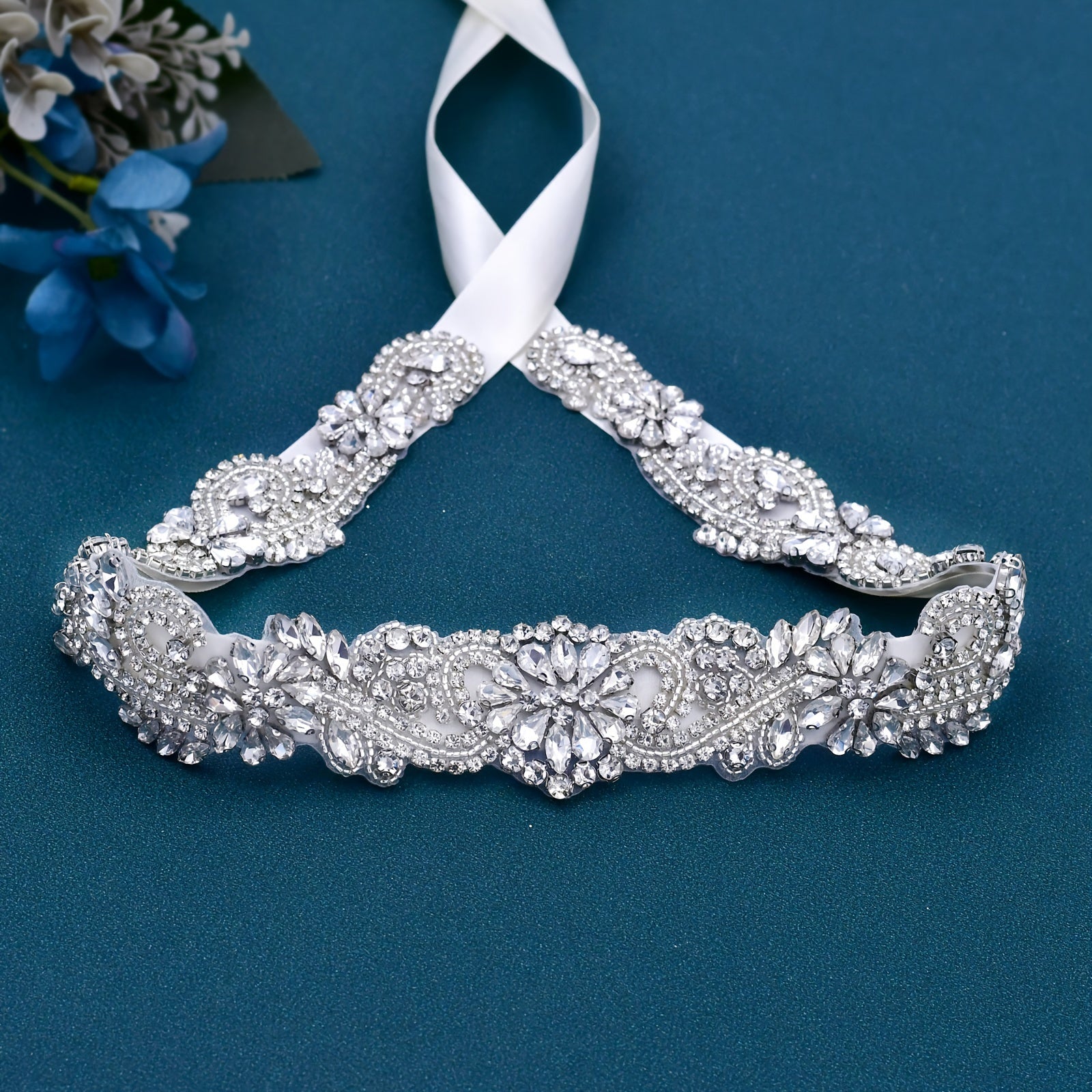 Rhinestone Wedding Headband Bridal Hair Accessory for Evening Gowns