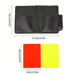 Football Red & Yellow Card Set Referee Tool w/ Case & Pencil